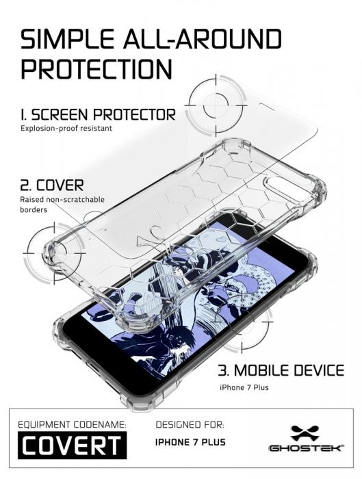 UTGATT5 - Ghostek Covert Skal till Apple iPhone 7 Plus - Clear