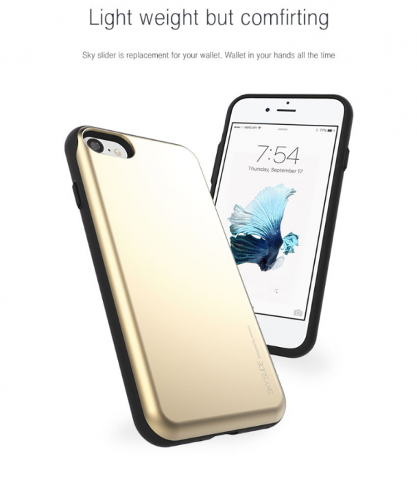 UTGATT5 - Mercury Sky Slide Skal till Apple iPhone 7 Plus - Rosa