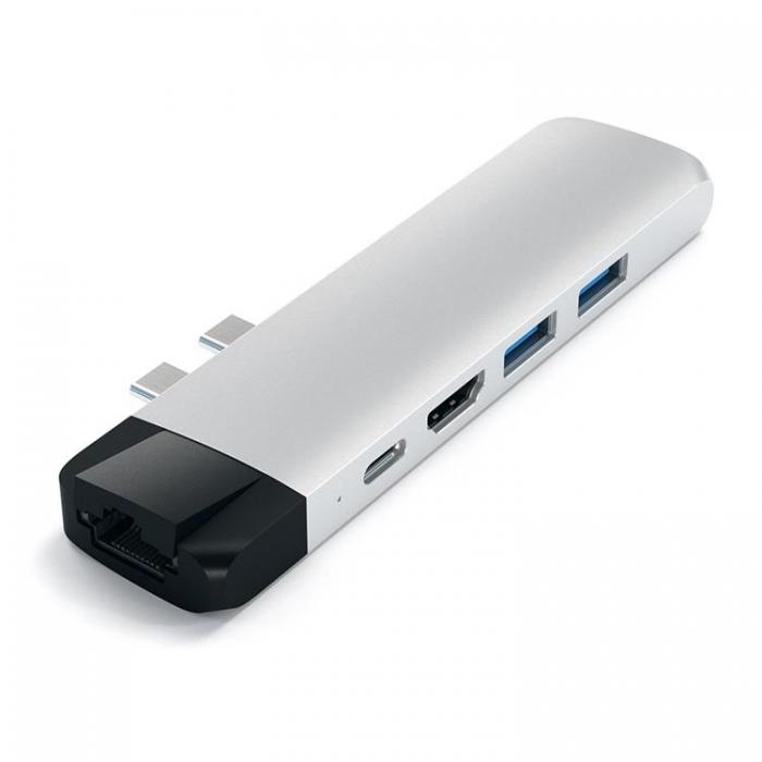 UTGATT1 - Satechi USB-C Pro Hub med 4K HDMI och Ethernet - Silver