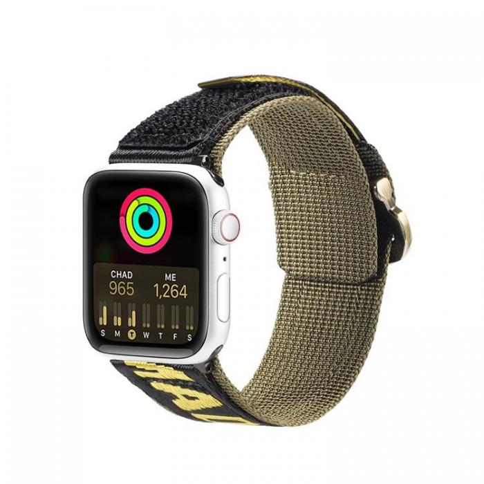 Dux Ducis - Dux Ducis Apple Watch 4/5/6/7/8/SE/Ultra (49/45/44/42mm) Armband Nylon - Gul