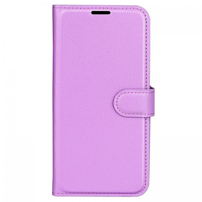 A-One Brand - Litchi Flip iPhone 14 Plnboksfodral - Lila