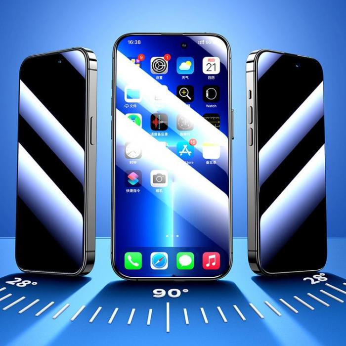 Joyroom - Joyroom iPhone 14 Pro Max Skrmskydd i Hrdat glas Knight 2.5D Privacy