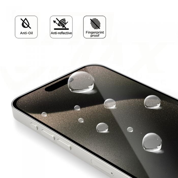 VMAX - iPhone 15 Pro Max Skydd Hrdat Glas Vmax 2,5D