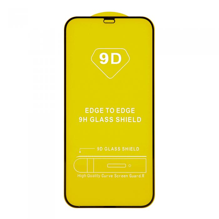 OEM - Skyddsglas 9D iPhone 13 Mini Svart Ram Hrdat Glas