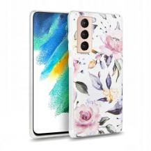 Tech-Protect&#8233;Tech-Protect Floral Skal Galaxy S21 FE - Vit&#8233;