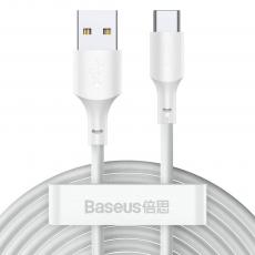 BASEUS - Baseus 2-pack USB-A till USB-C Kabel 40 W 5 A 1,5 m Vit