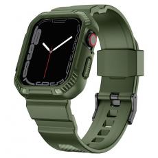 Kingxbar - Kingxbar Apple Watch 4/5/6/7/8/SE (45/44/42mm) Band CYF537 2in1 Armored - Grön