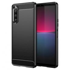 A-One Brand - Sony Xperia 10 V Mobilskal Carbon Silikon - Svart