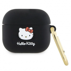 Hello Kitty - Hello Kitty AirPods 3 Skal Silikon 3D Kitty Head - Svart