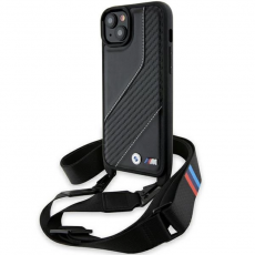 BMW - BMW iPhone 15/14 Plus Halsbandsskal M Edition Carbon Stripe