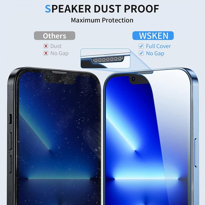 A-One Brand - Auto Dust Removal iPhone 14 Plus Hrdat Glas Skrmskydd