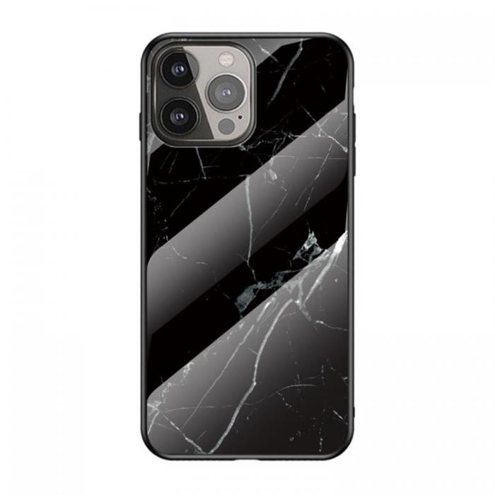 A-One Brand - Anti-Scratch Hrdat Glas Skrmskydd iPhone 13 Pro - Svart Marble
