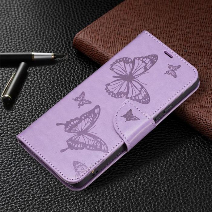 A-One Brand - Butterfly Imprinted Plnboksfodral Galaxy A53 5G - Lila