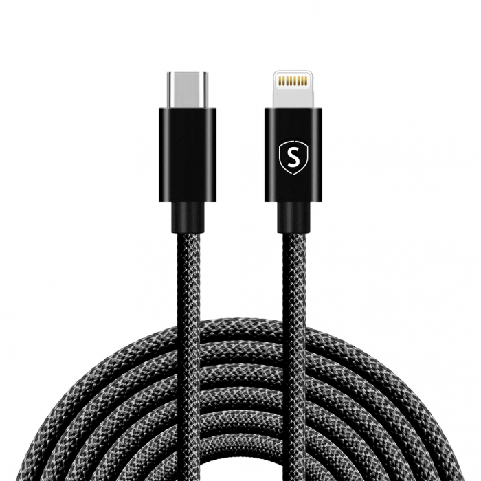 SiGN - SiGN USB-C till Lightning kabel 20W, 3m - Svart