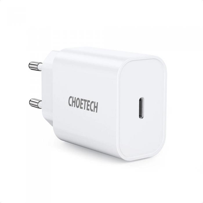 UTGATT5 - Choetech EU Adapter Vggladdare - USB-C - 20W - Vit