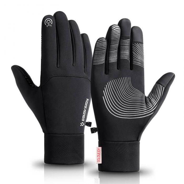 A-One Brand - Golovejoy Vattentta touchvantar / handskar - Medium - Svart