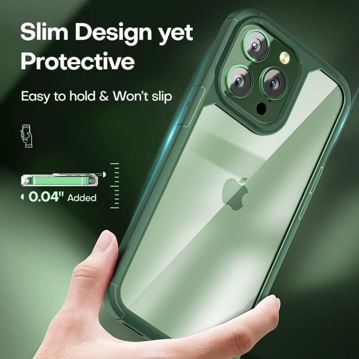 UTGATT1 - [6in1] BOOM iPhone 14 Pro Skal - Linsskydd - Hrdat Glas - MagSafe Ring