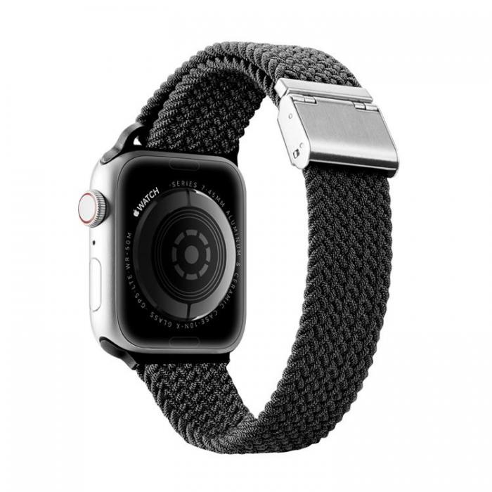 Dux Ducis - Dux Ducis Apple Watch 4/5/6/7/8/SE (42/44/45/49mm) Armband Braided - Svart