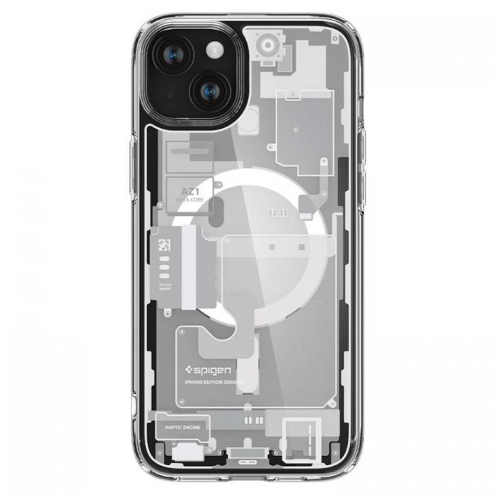 Spigen - Spigen iPhone 15 Mobilskal Magsafe Ultra Hybrid - Zero One Vit