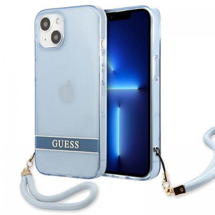 Guess - Guess iPhone 13 mini Skal Translucent Stap - Bl