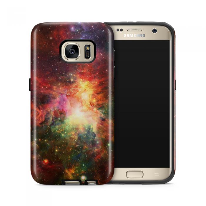 UTGATT5 - Tough mobilskal till Samsung Galaxy S7 - Rymden - Rd/Grn