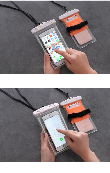 UTGATT4 - Vattenttt universalt mobilfodral med armband - Orange