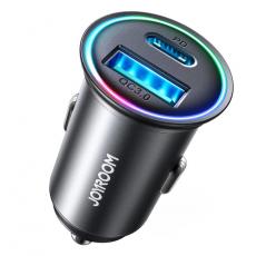 Joyroom - Joyroom Mini Billaddare USB-A/USB-C 60W - Svart