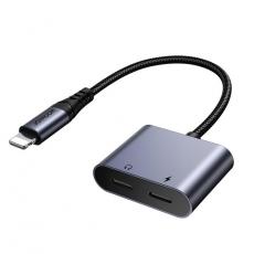 Joyroom - Joyroom 2in1 Lightning Till 2x Lightning DAC Adapter - Svart