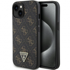 Guess - Guess iPhone 15/14 Plus Mobilskal 4G Triangle Metal Logo - Svart