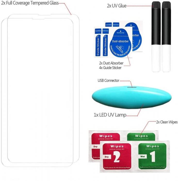 A-One Brand - [2-PACK] UV Hrdat Glas Skrmskydd Samsung Galaxy S23 Ultra - Clear