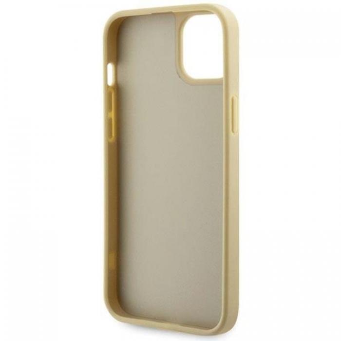 Guess - Guess iPhone 14 Plus Mobilskal Rhinestone Triangle - Guld