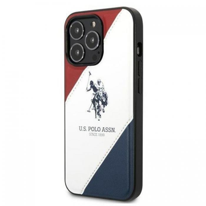 US Polo - US Polo iPhone 14 Pro Skal Tricolor Embossed - Vit
