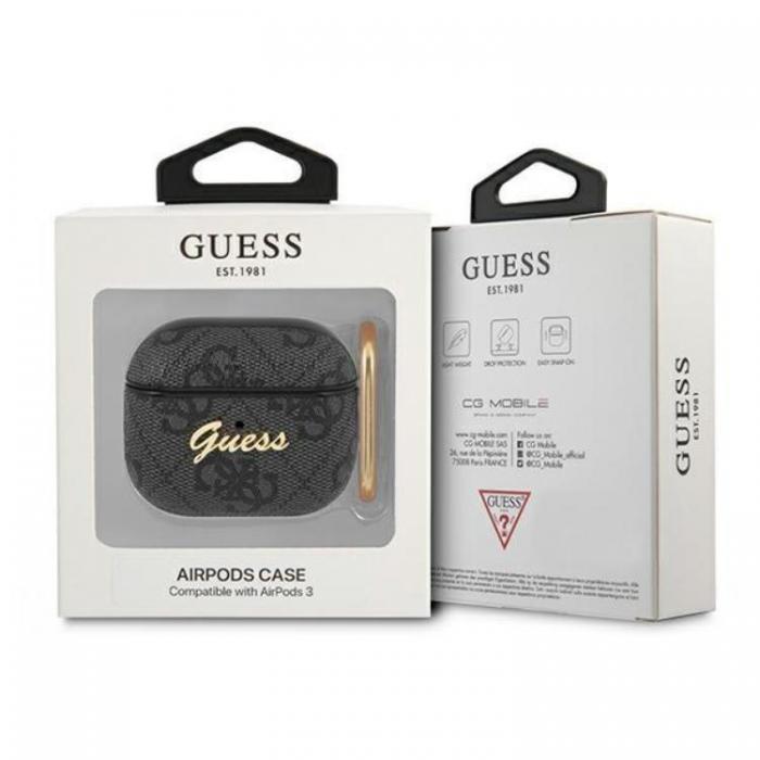 Guess - Guess AirPods 3 Skal 4G Script Metal Collection - Gr