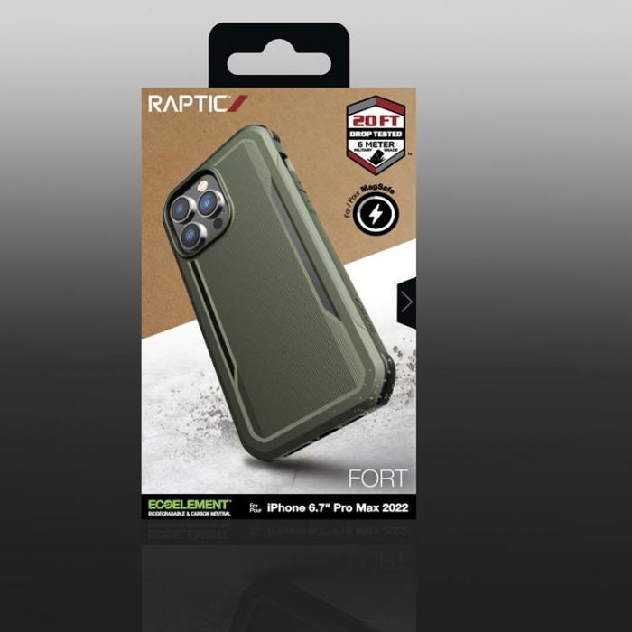 Raptic - Raptic iPhone 14 Pro Max Skal Magsafe Fort Armored - Grn