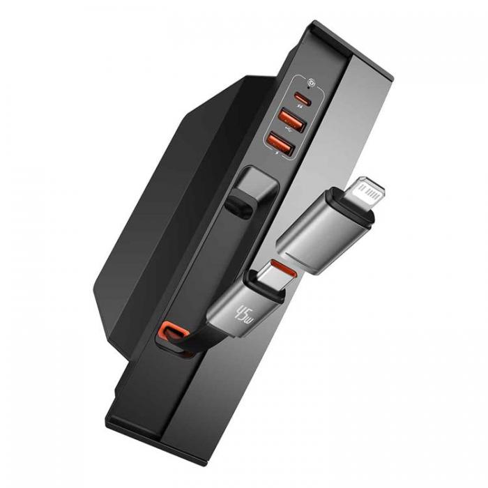 BASEUS - Baseus HUB USB 45W Tesla Model 3/Y USB-C Kabel - Svart