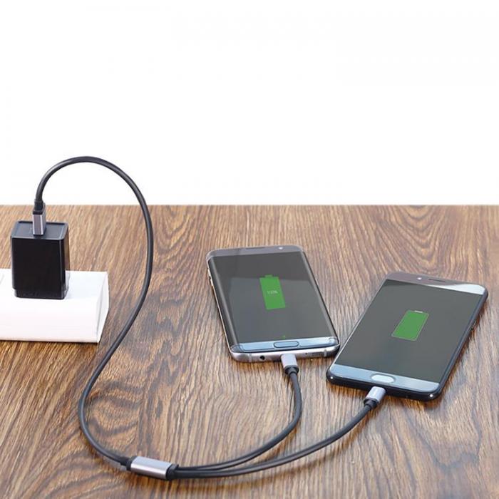 UTGATT1 - Ugreen USB-A till USB-C microUSB Kabel 1m - Svart