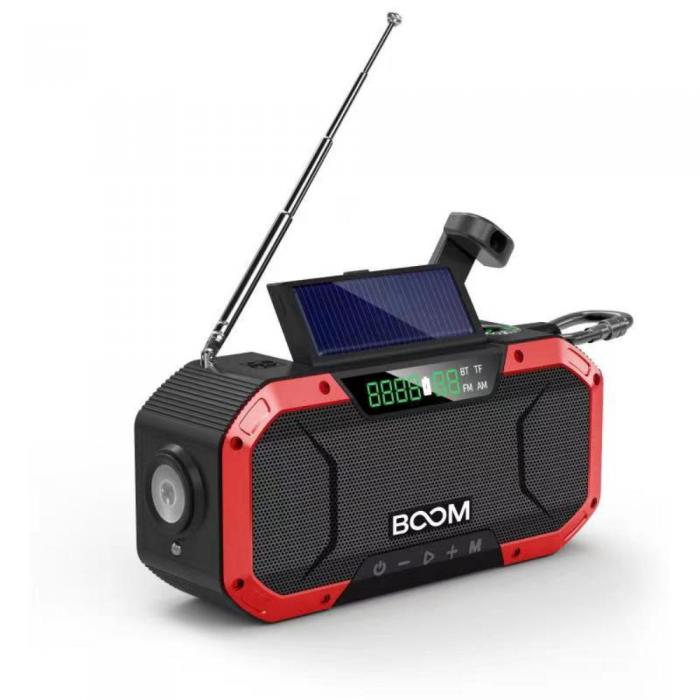 UTGATT5 - BooM - Vev-radio-5000mAh Powerbank Bluetooth Hgtalare Lampa - Rd