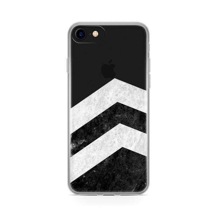 UTGATT5 - Skal till Apple iPhone 7 Plus - Half marble black/grey