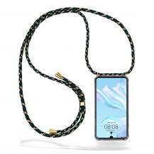 CoveredGear-Necklace - Boom Huawei P30 mobilhalsband skal - Green Camo Cord