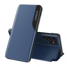 A-One Brand - Galaxy S23 Ultra Fodral Eco-Leather View - Blå