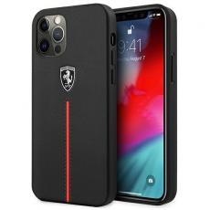 Ferrari - Ferrari iPhone 12 Pro Max Skal Off Track Leather Nylon Stripe - Svart