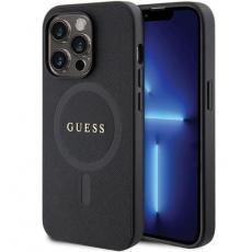 Guess - Guess iPhone 11/XR Mobilskal Magsafe Saffiano - Svart