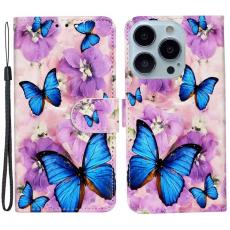 A-One Brand - iPhone 14 Pro Plånboksfodral Folio Flip - Blå Butterfly