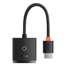 BASEUS - Baseus Adapter HDMI Till VGA Mini jack 3.5 mm Micro USB - Svart
