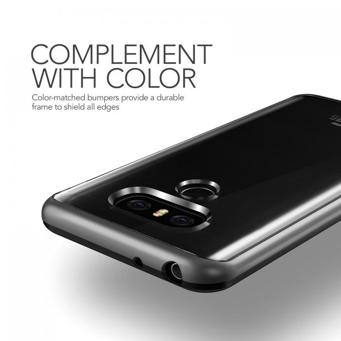 UTGATT5 - Verus Crystal Bumper Skal till LG G6 - Dark Silver