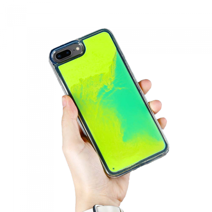 A-One Brand - Liquid Neon Sand skal till iPhone 7 Plus & iPhone 8 Plus - Grn