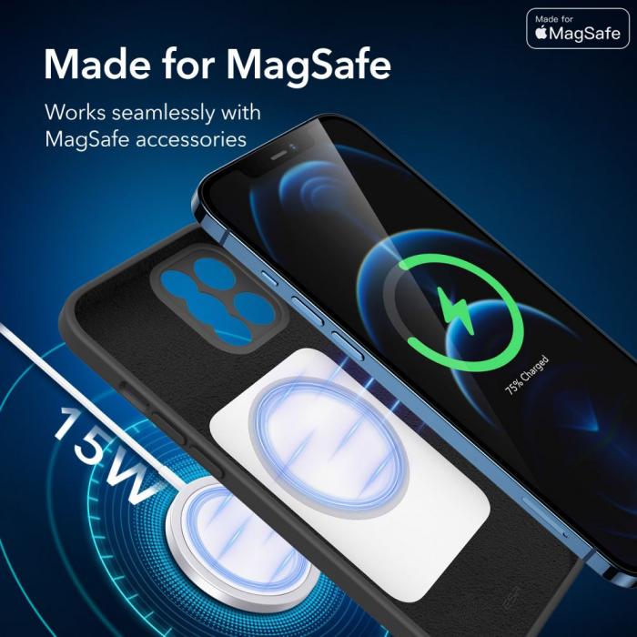 UTGATT5 - ESR - Cloud Soft Magsafe iPhone 12 / 12 Pro - Svart