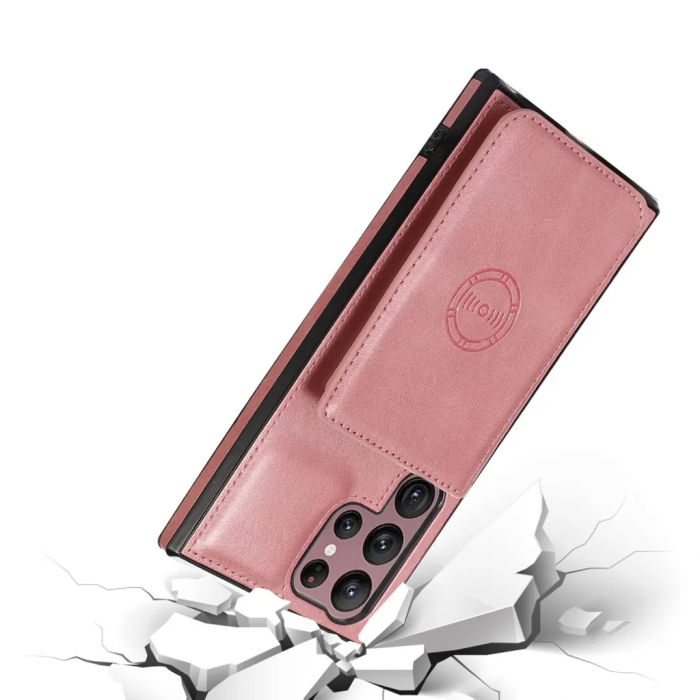 A-One Brand - Galaxy S23 Ultra Plnboksfodral - Rose guld