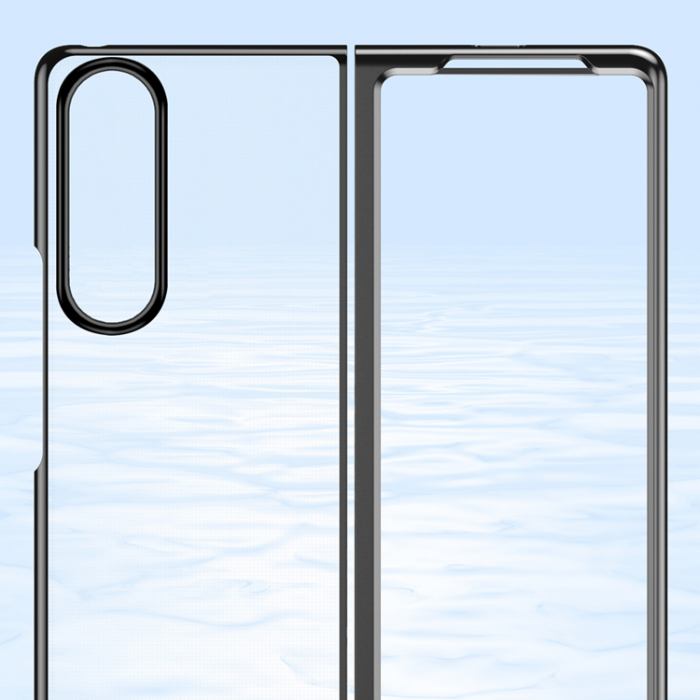 A-One Brand - Galaxy Z Fold 4 Skal Plating Metallic Frame - Svart