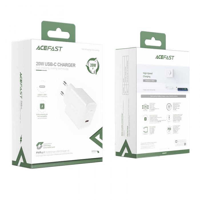 Acefast - Acefast Vggladdare USB-C 20W - Vit